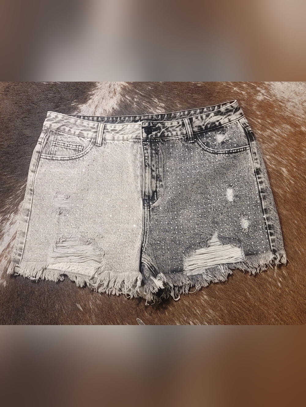 Vocal Plus Size Embellished Denim Shorts